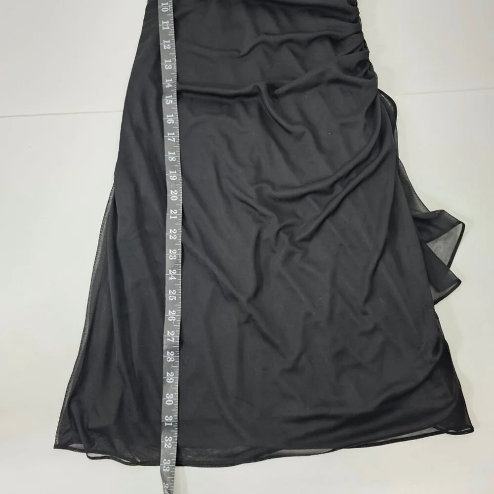 Betsy & Adam Women's Vintage Y2K Black Rhinestone Halter Bodycon Dress Size 4 - Picture 14 of 14